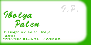 ibolya palen business card